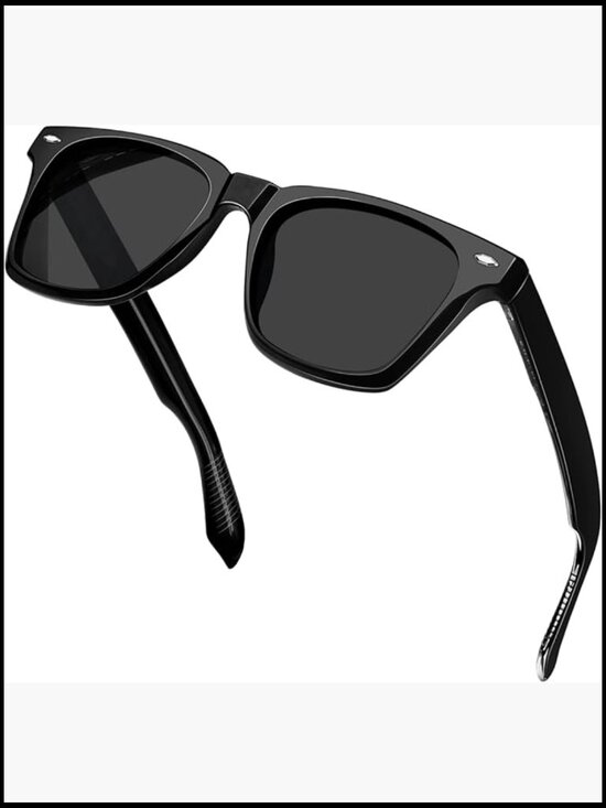 Acetate Polarized Sunglasses UV400 Retro Square TR90 Frame main image 5